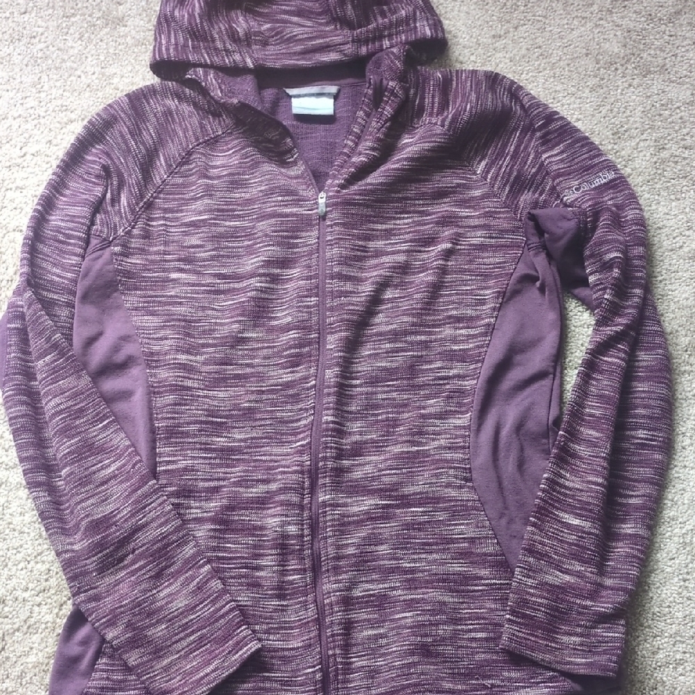 Columbia Heathered Purple Full-Zip Jacket